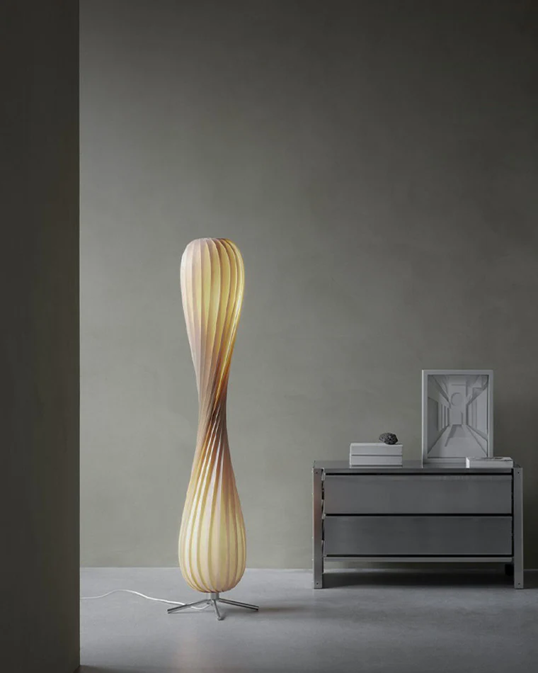 WOMO Twisted Tower Wood Floor Lamp-WM7044 - Image 12