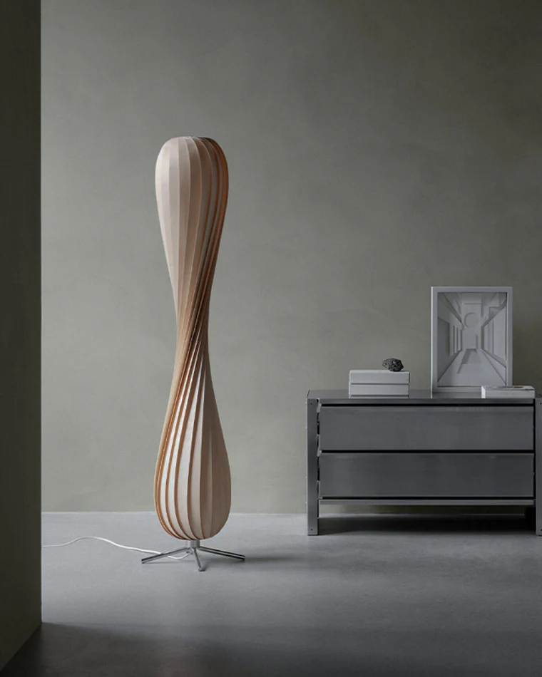 WOMO Twisted Tower Wood Floor Lamp-WM7044 - Image 14