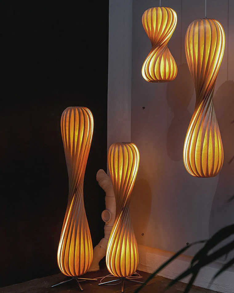 WOMO Twisted Tower Wood Floor Lamp-WM7044 - Image 19