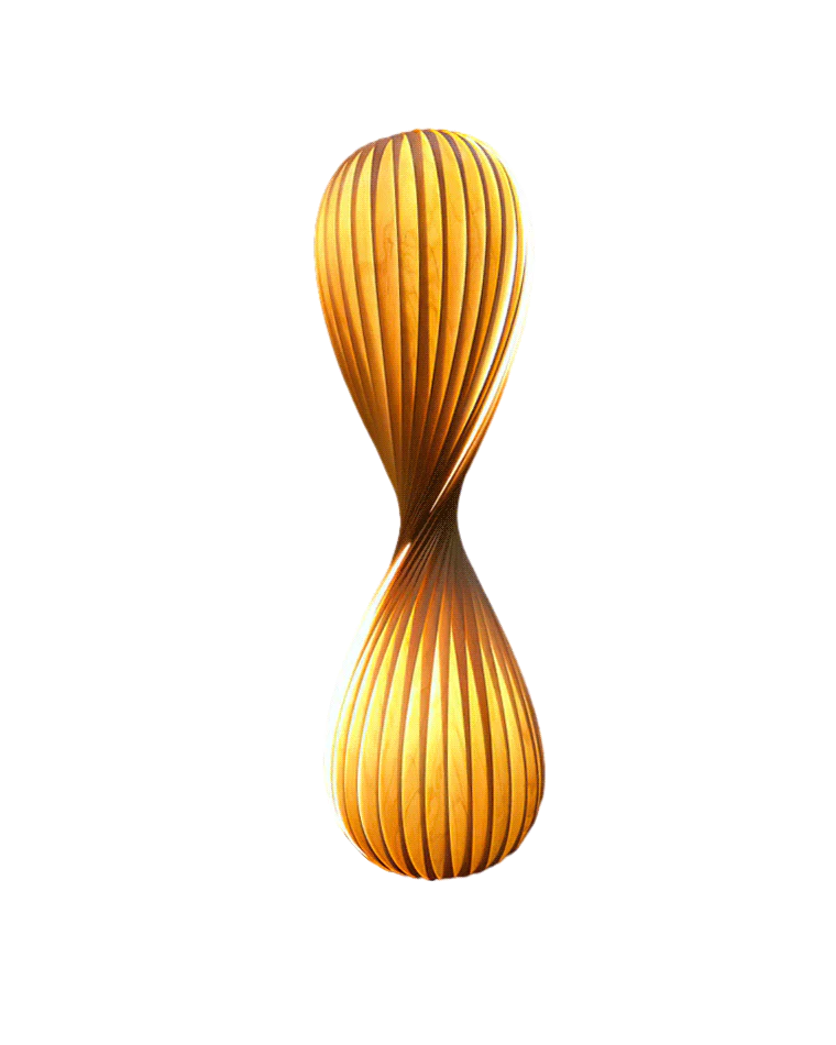 WOMO Twisted Tower Wood Floor Lamp-WM7044 - Image 20