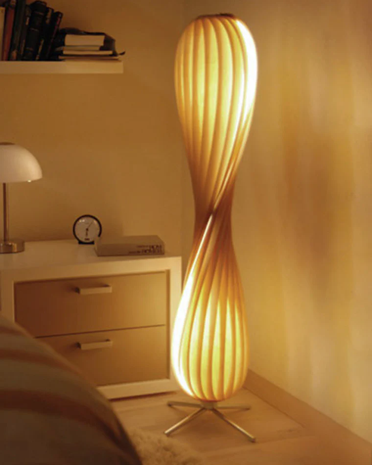 WOMO Twisted Tower Wood Floor Lamp-WM7044 - Image 23