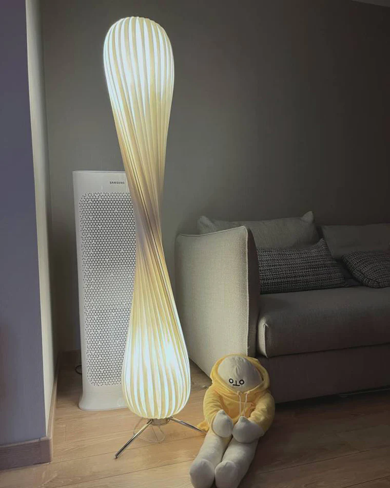 WOMO Twisted Tower Wood Floor Lamp-WM7044 - Image 26