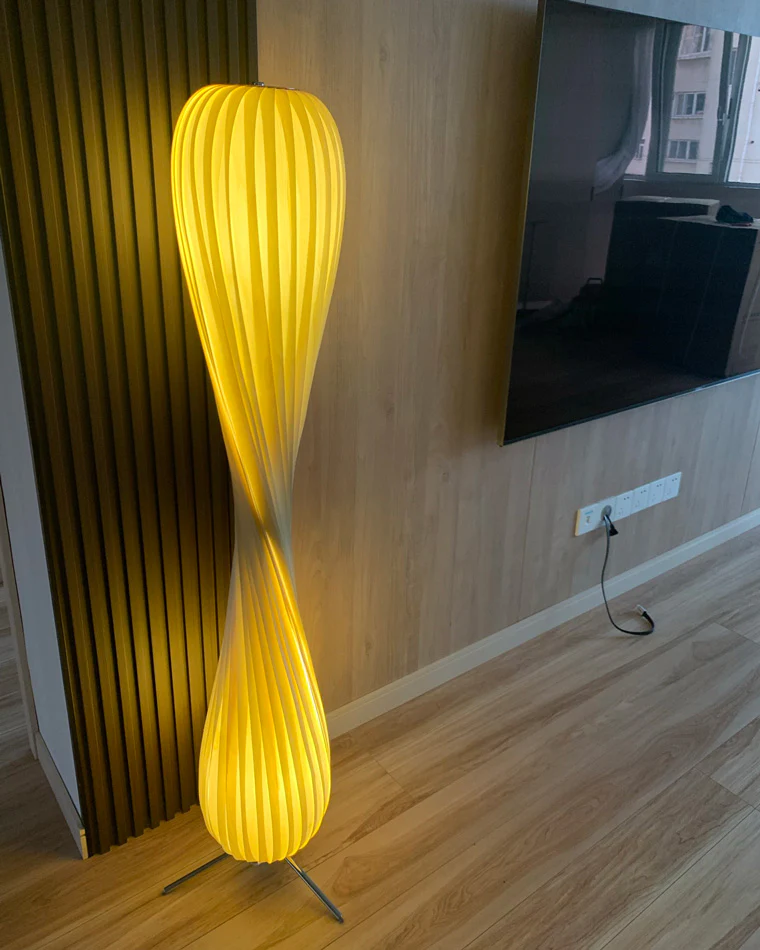 WOMO Twisted Tower Wood Floor Lamp-WM7044 - Image 27