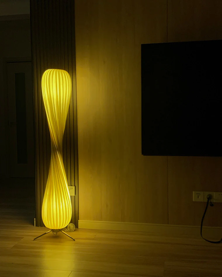 WOMO Twisted Tower Wood Floor Lamp-WM7044 - Image 32