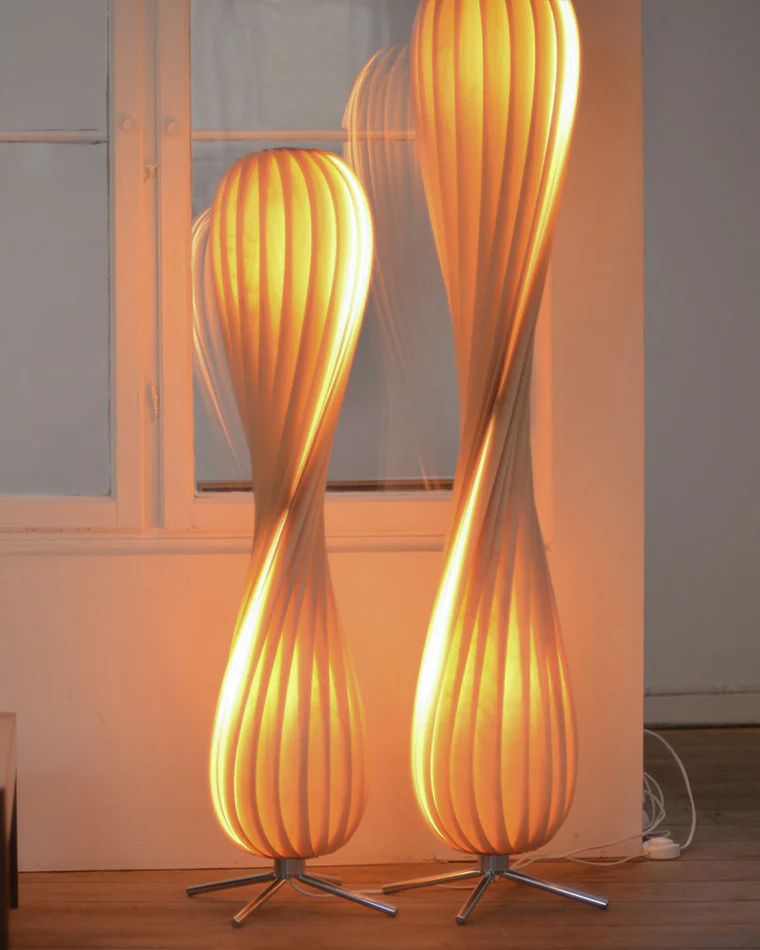 WOMO Twisted Tower Wood Floor Lamp-WM7044 - Image 34