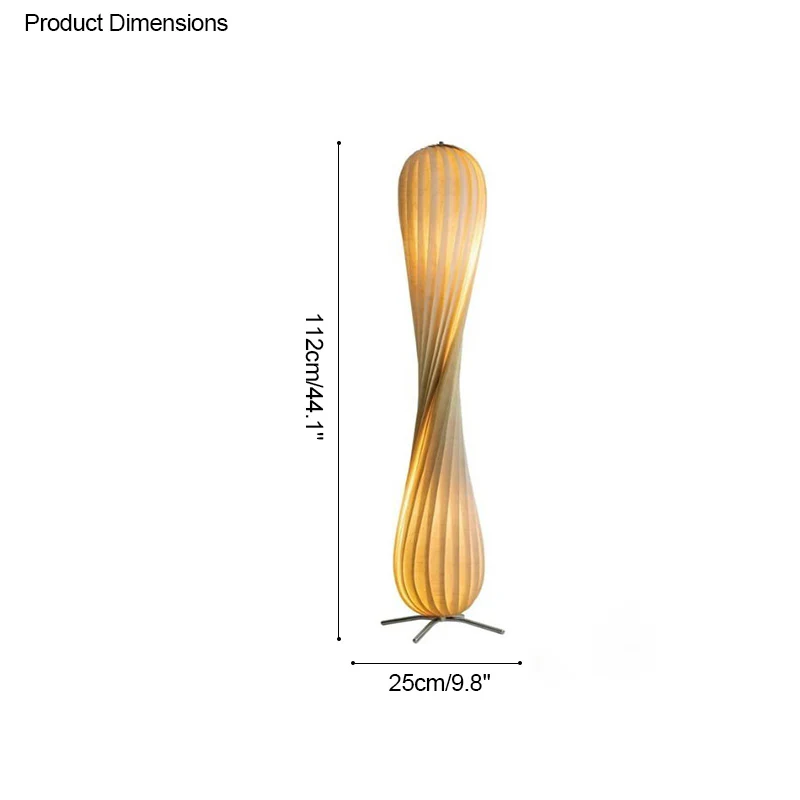 WOMO Twisted Tower Wood Floor Lamp-WM7044 - Image 35