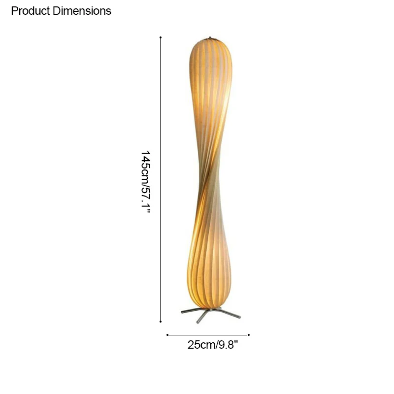 WOMO Twisted Tower Wood Floor Lamp-WM7044 - Image 37