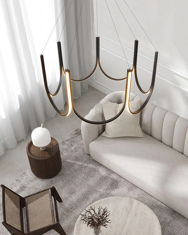 WOMO Minimal U-shaped Round chandelier-WM2143 - Image 2