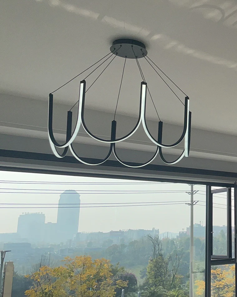 WOMO Minimal U-shaped Round chandelier-WM2143 - Image 24