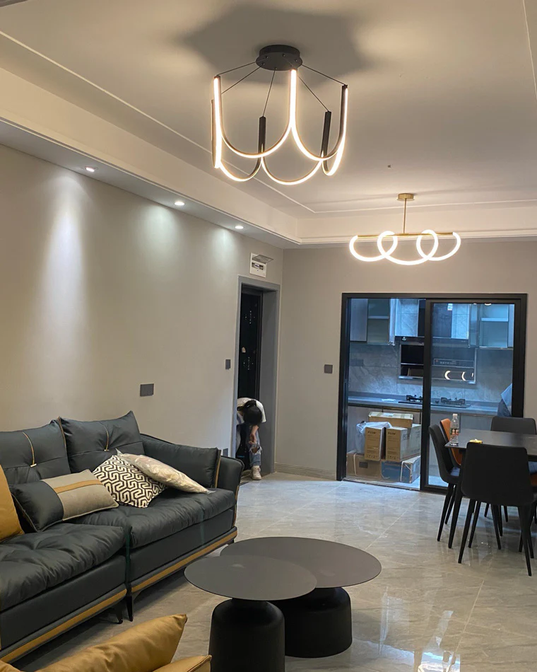 WOMO Minimal U-shaped Round chandelier-WM2143 - Image 29