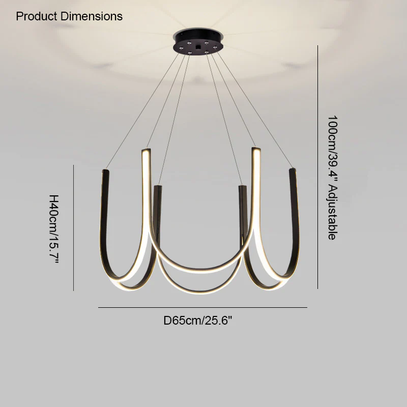 WOMO Minimal U-shaped Round chandelier-WM2143 - Image 41