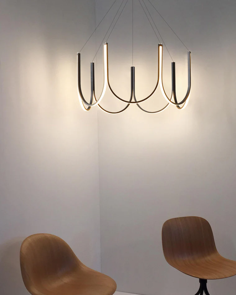 WOMO Minimal U-shaped Round chandelier-WM2143 - Image 6