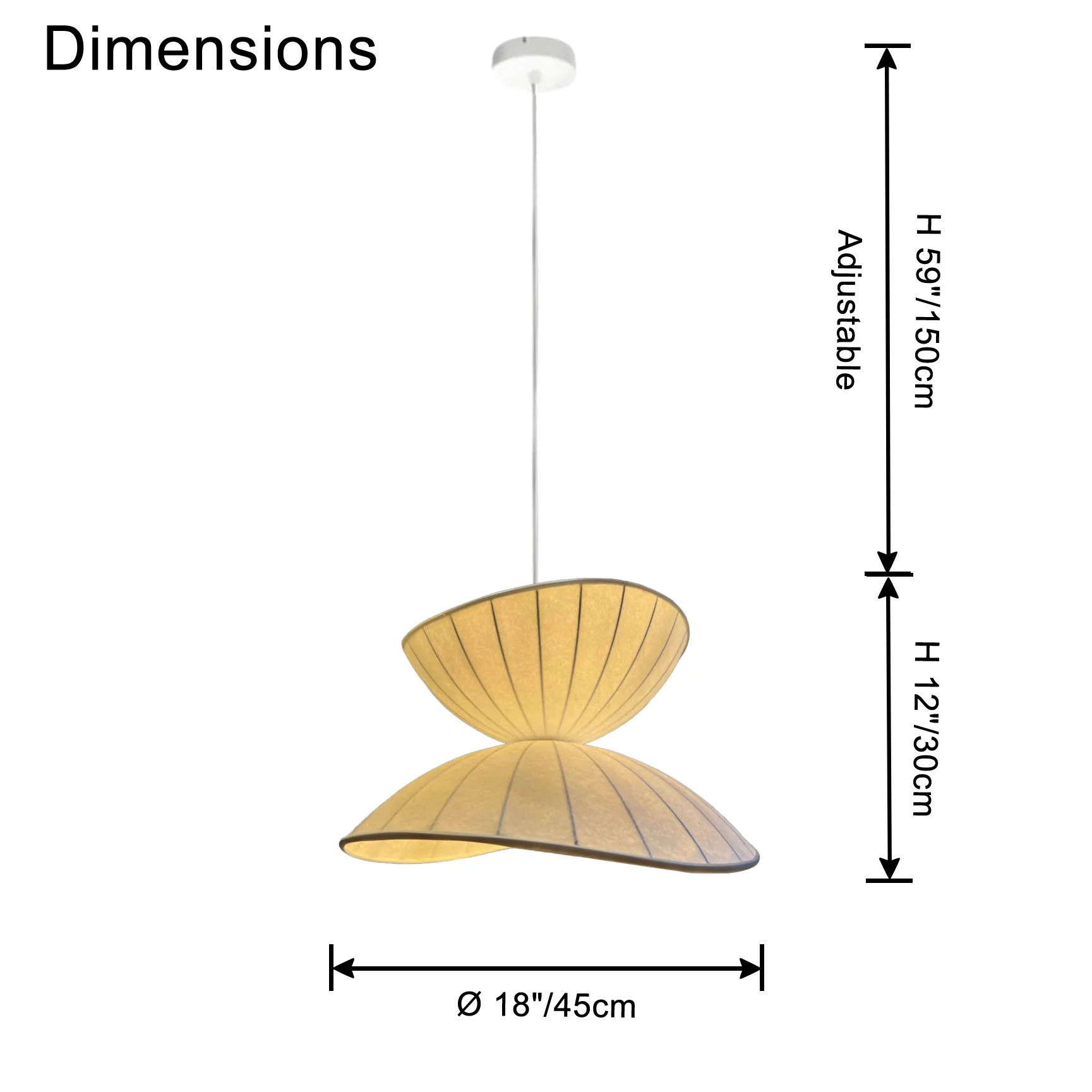 WOMO Unique Japandi Silk Pendant Light-WM2961 - Image 10