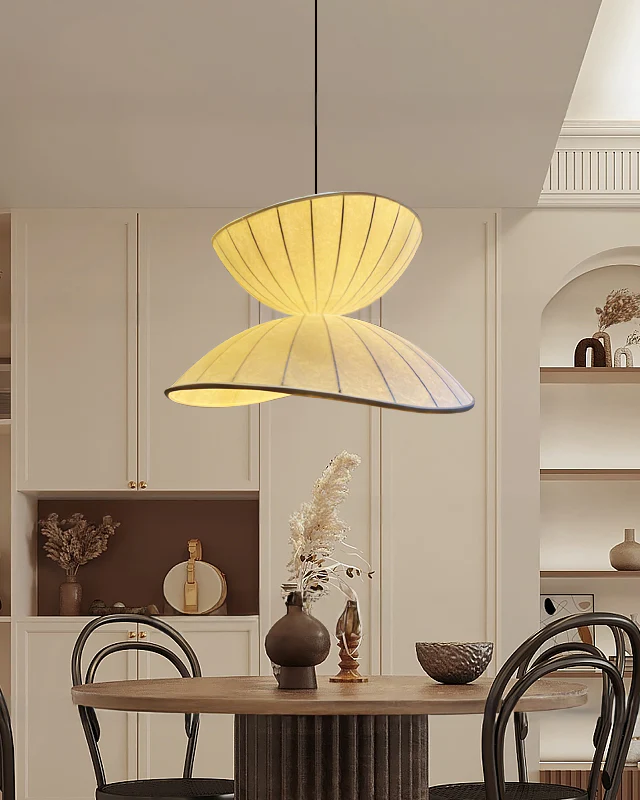 WOMO Unique Japandi Silk Pendant Light-WM2961 - Image 6
