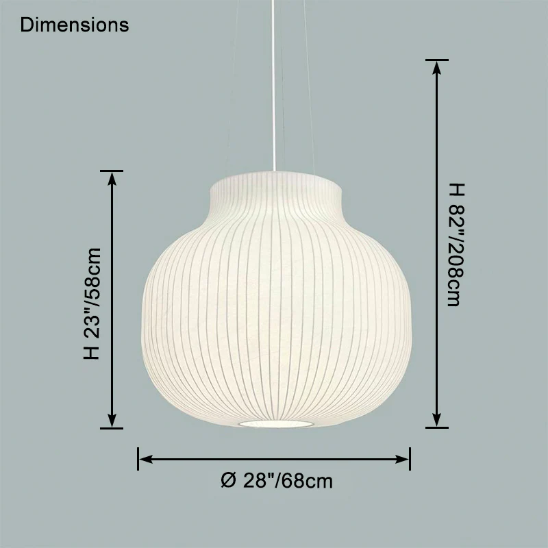 WOMO Urn Silk Pendant Light-WM2969 - Image 16