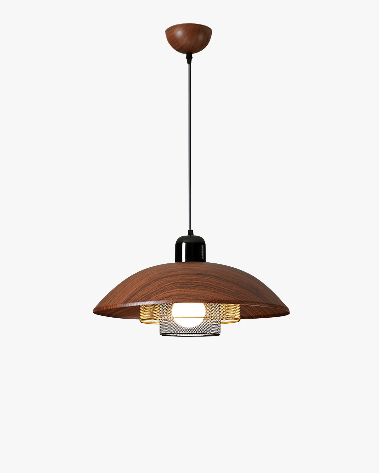 WOMO Walnut Dome Pendant Light-WM2983