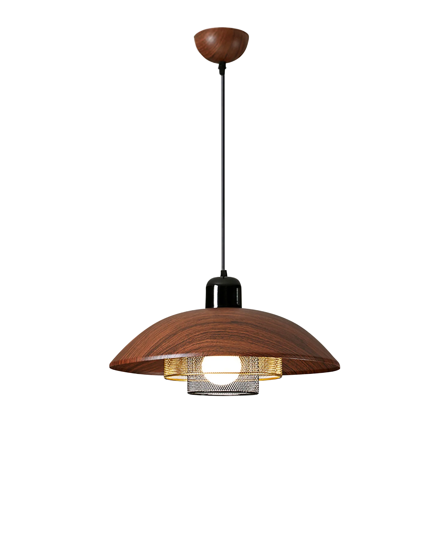 WOMO Walnut Dome Pendant Light-WM2983 - Image 9