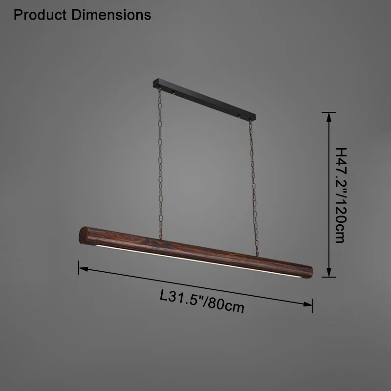 WOMO Walnut Linear Led Pendant Light-WM2521 - Image 12
