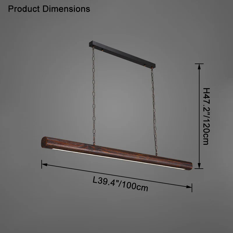 WOMO Walnut Linear Led Pendant Light-WM2521 - Image 14