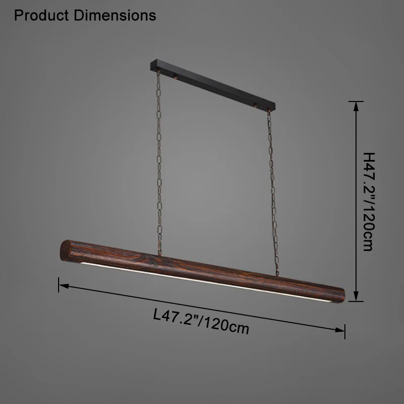 WOMO Walnut Linear Led Pendant Light-WM2521 - Image 16