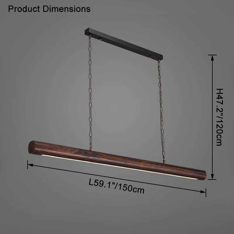 WOMO Walnut Linear Led Pendant Light-WM2521 - Image 18