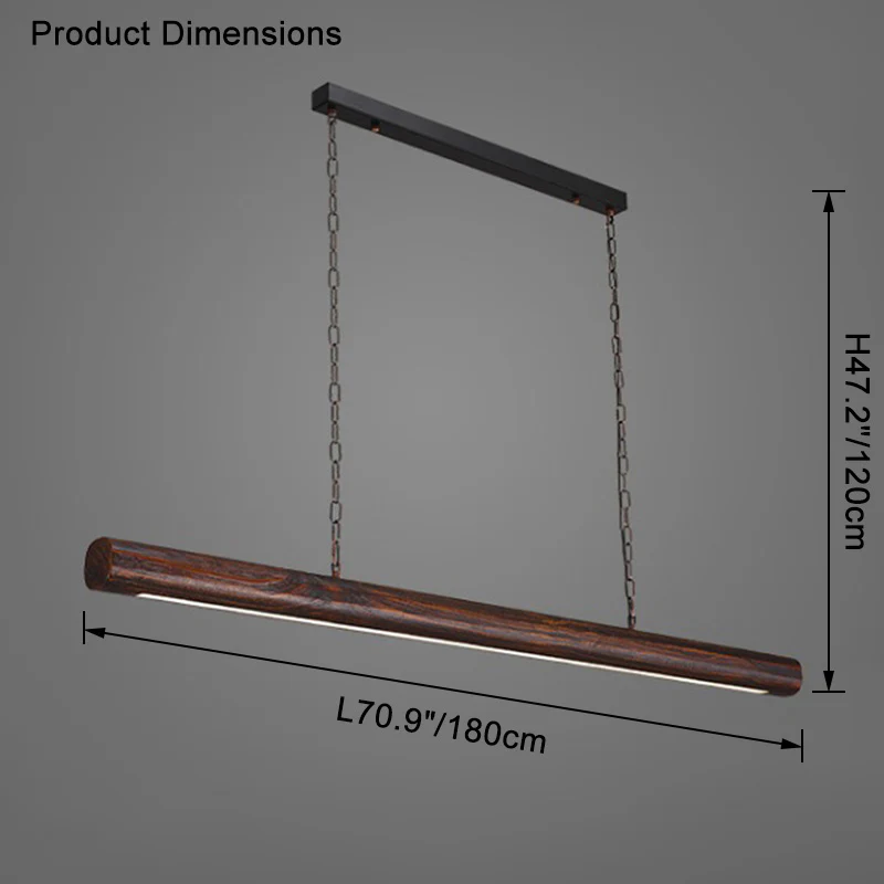 WOMO Walnut Linear Led Pendant Light-WM2521 - Image 20