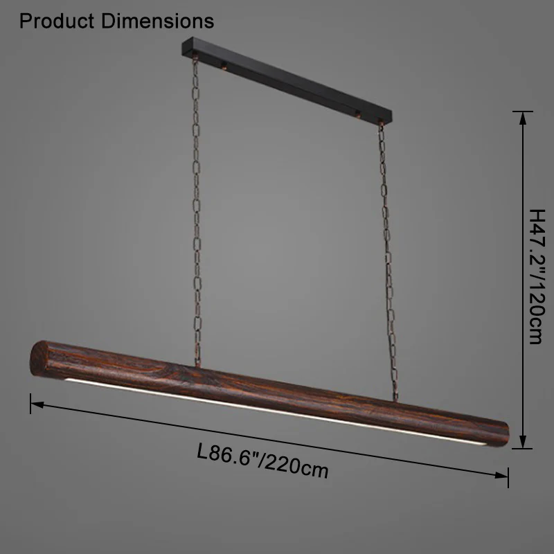 WOMO Walnut Linear Led Pendant Light-WM2521 - Image 22