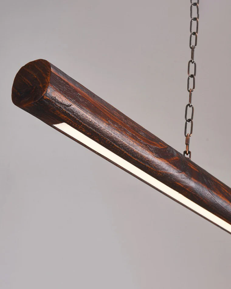 WOMO Walnut Linear Led Pendant Light-WM2521 - Image 9