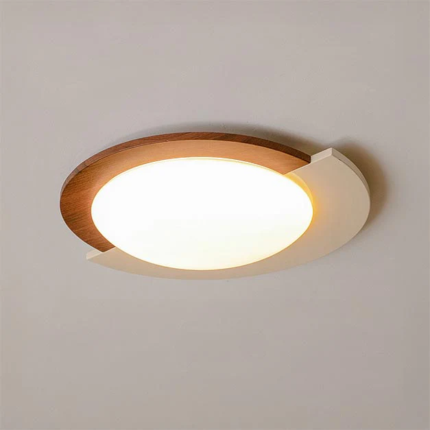 WOMO Walnut/White Round Ceiling Light-WM1204 - Image 10