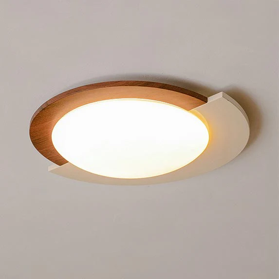 WOMO Walnut/White Round Ceiling Light-WM1204 - Image 11