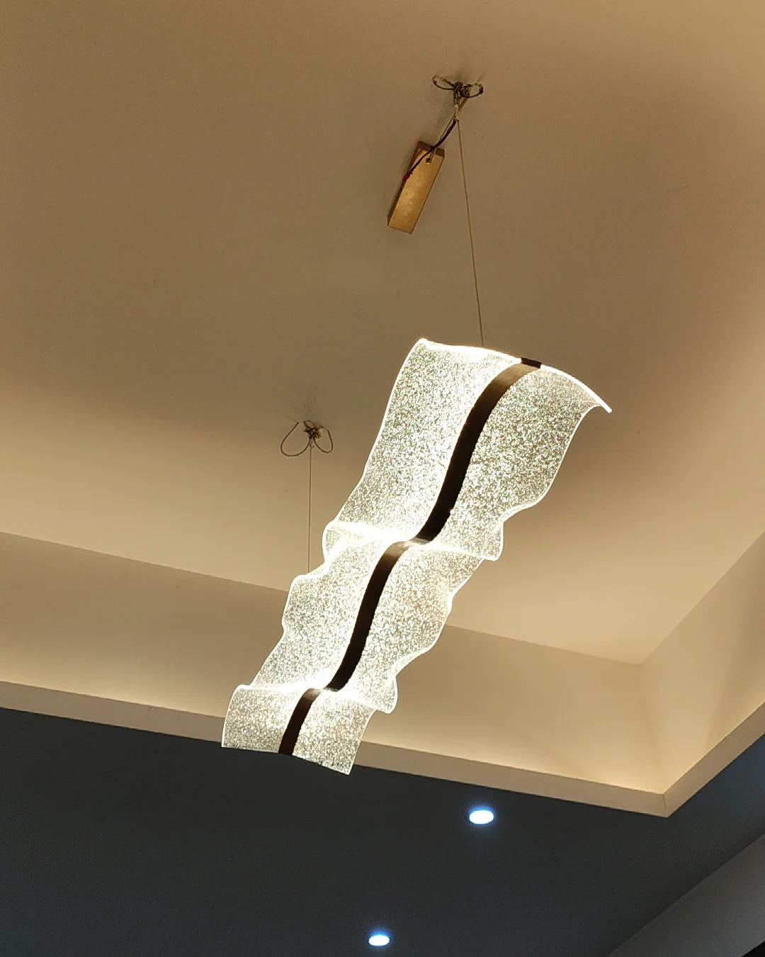 WOMO Wave Ribbon Acrylic Chandelier-WM2596 - Image 11