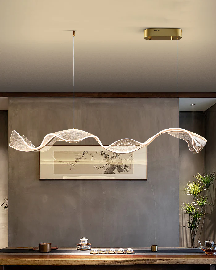 WOMO Wave Ribbon Acrylic Chandelier-WM2596 - Image 3