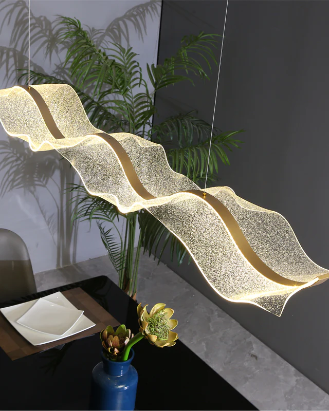 WOMO Wave Ribbon Acrylic Chandelier-WM2596 - Image 4