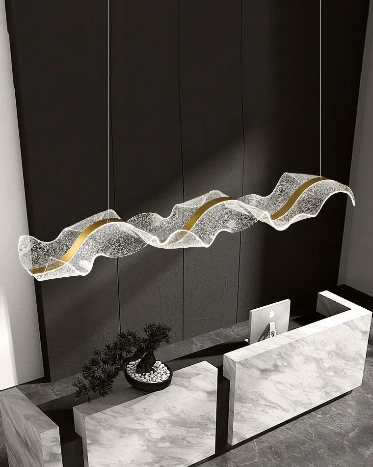 WOMO Wave Ribbon Acrylic Chandelier-WM2596 - Image 5