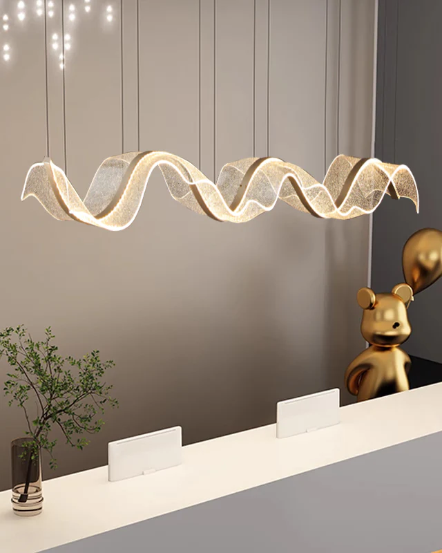 WOMO Wave Ribbon Acrylic Chandelier-WM2596 - Image 6
