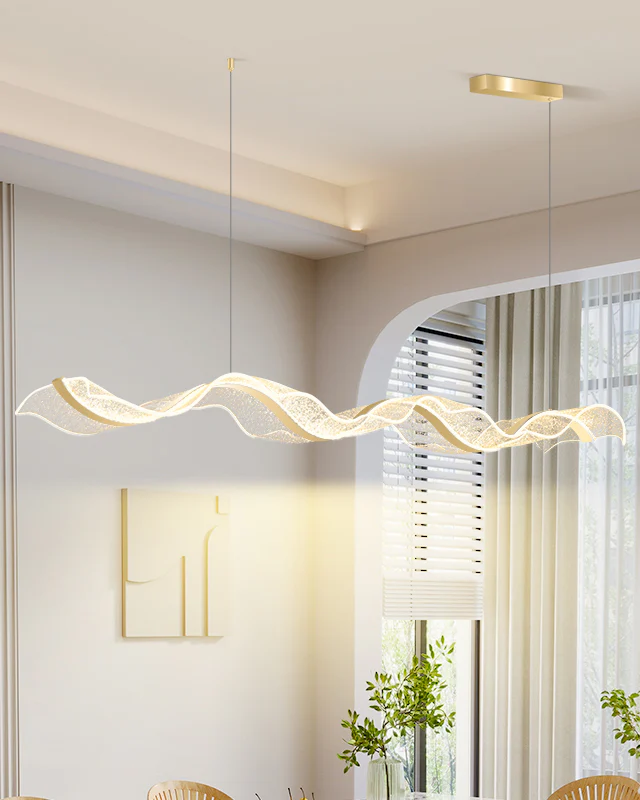 WOMO Wave Ribbon Acrylic Chandelier-WM2596 - Image 9