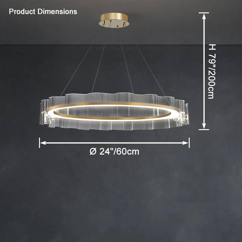 WOMO Acrylic Ring Led Chandelier-WM2604 - Image 12