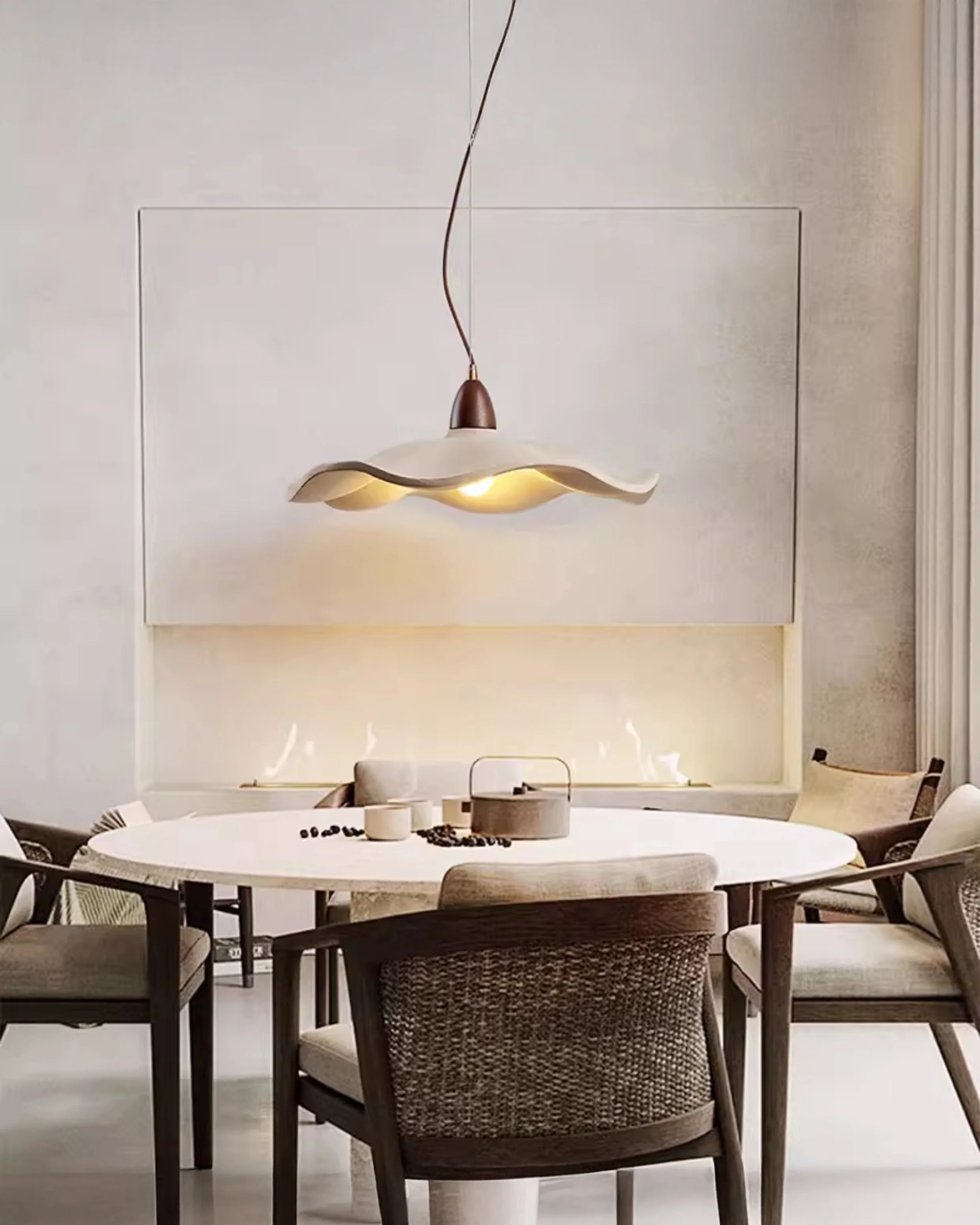 WOMO Wavy Concrete Pendant Light-WM3093 - Image 3
