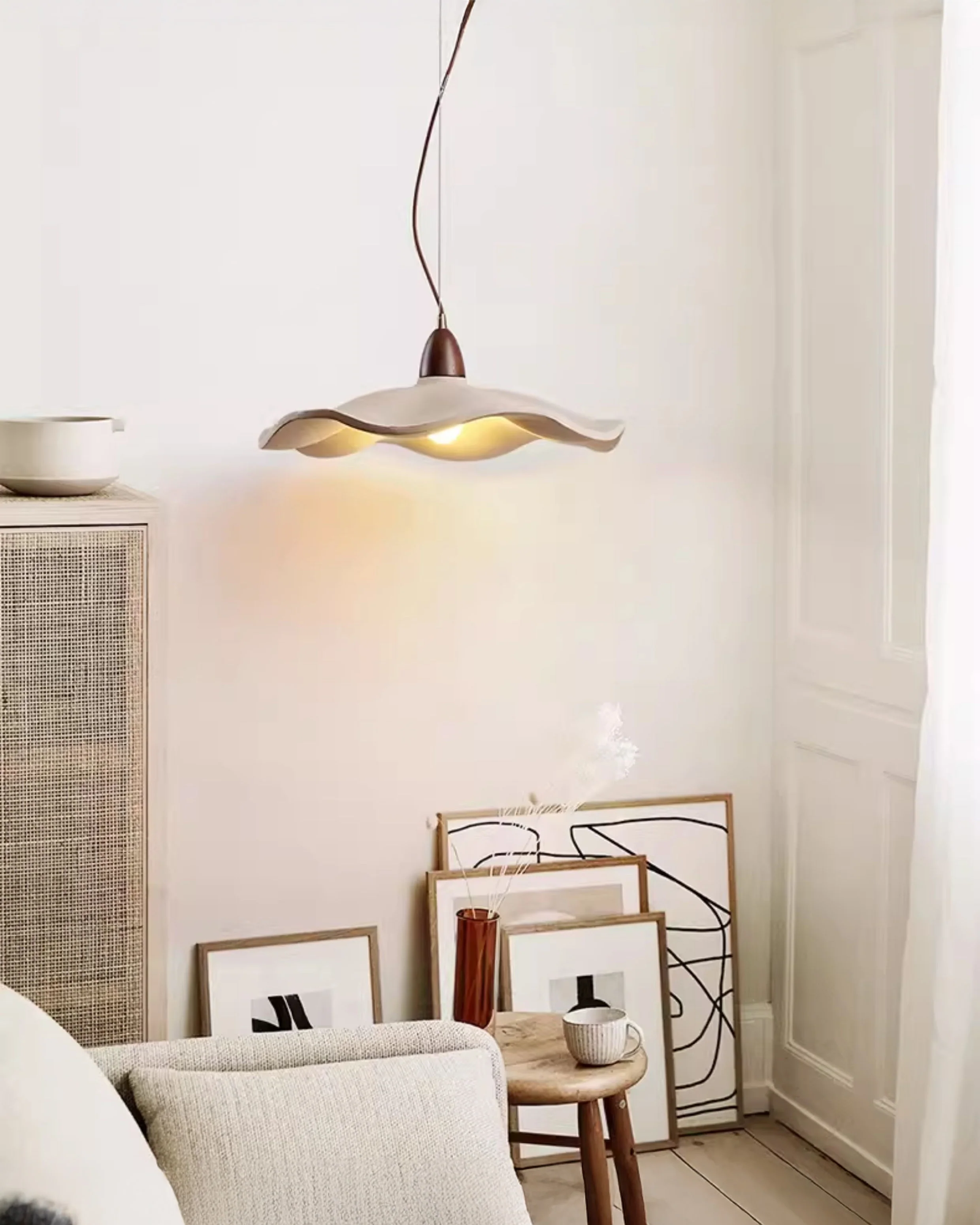 WOMO Wavy Concrete Pendant Light-WM3093 - Image 7