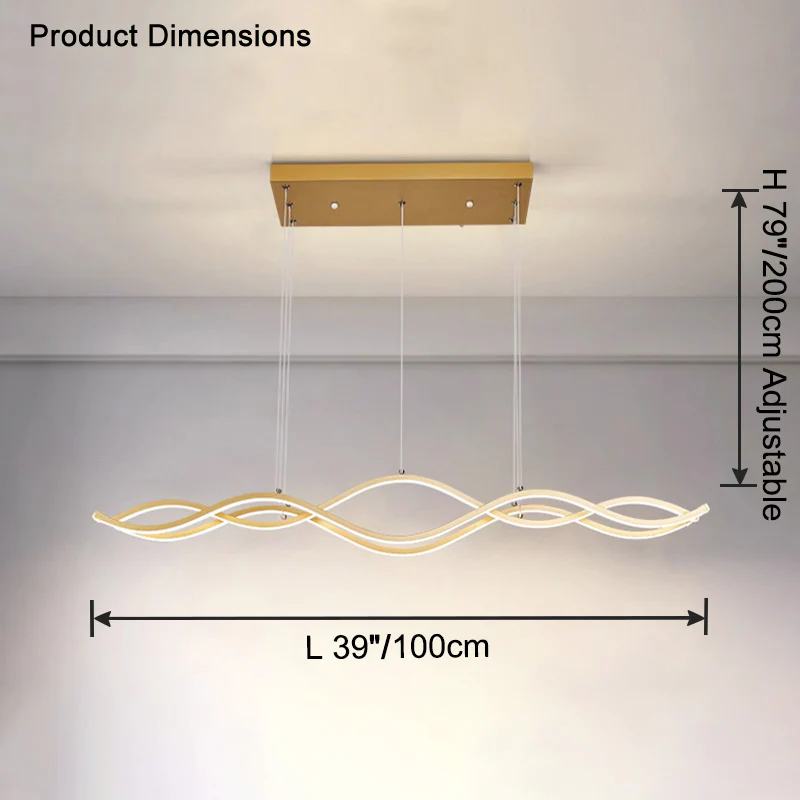 WOMO Wavy Led Chandelier-WM2774 - Image 14