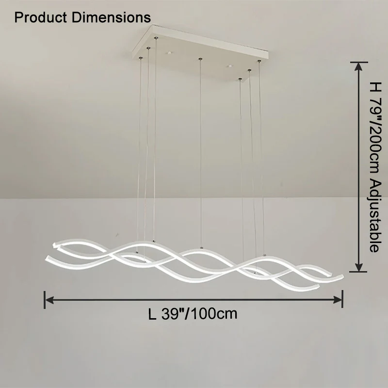 WOMO Wavy Led Chandelier-WM2774 - Image 16