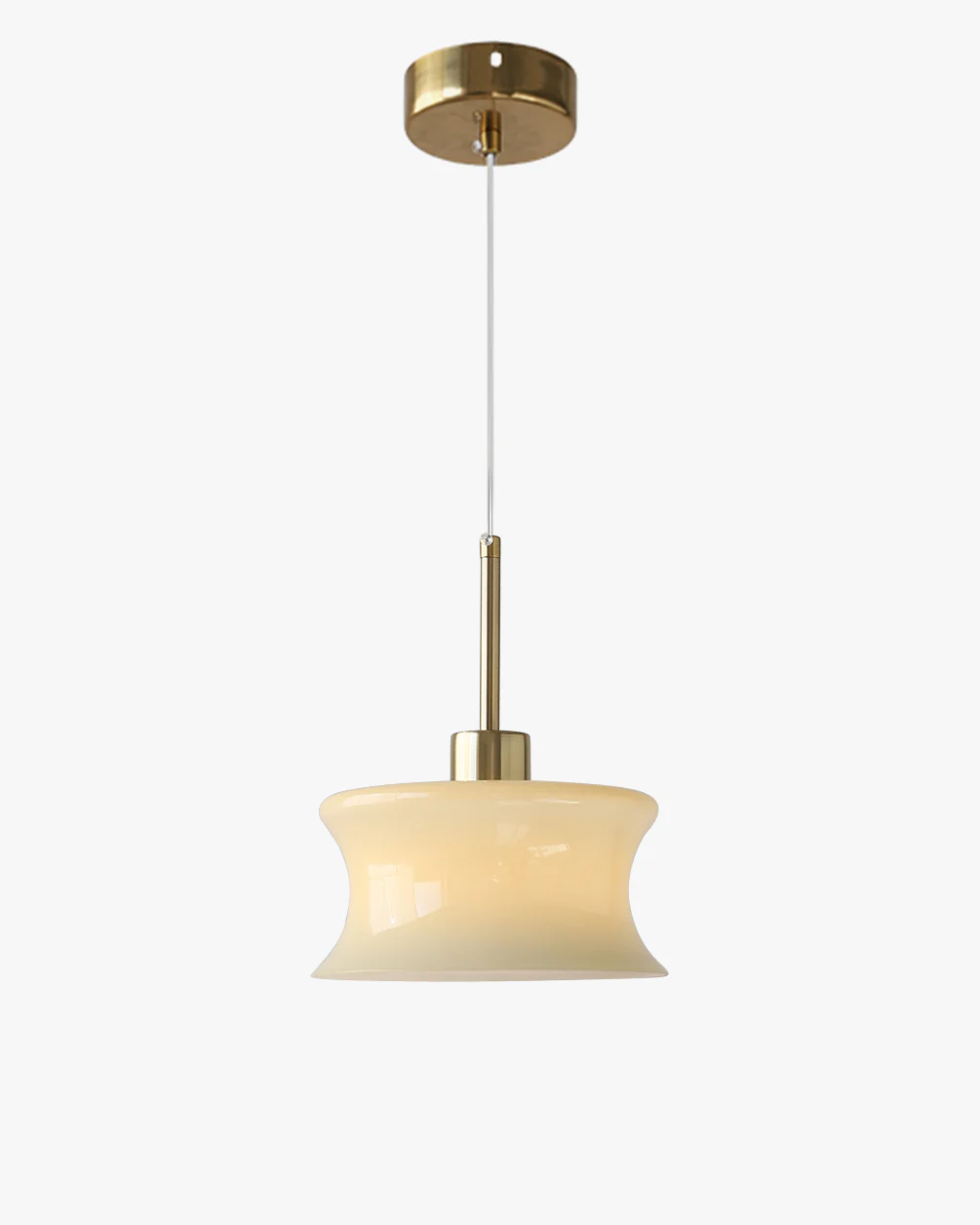 WOMO White/Beige Glass Pendant Light-WM3065