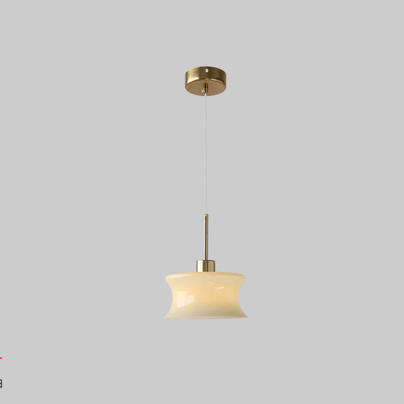 WOMO White/Beige Glass Pendant Light-WM3065 - Image 13