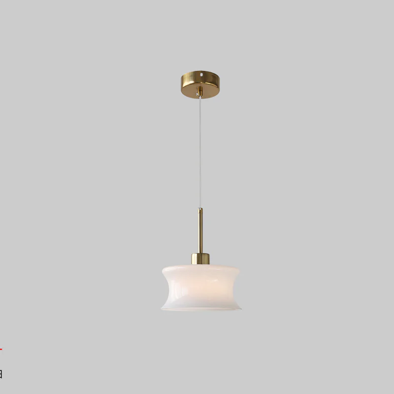WOMO White/Beige Glass Pendant Light-WM3065 - Image 14
