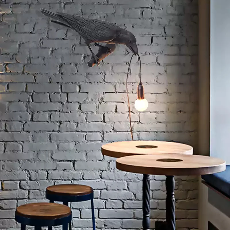 WOMO White/Black Bird Wall Sconce-WM6113 - Image 2