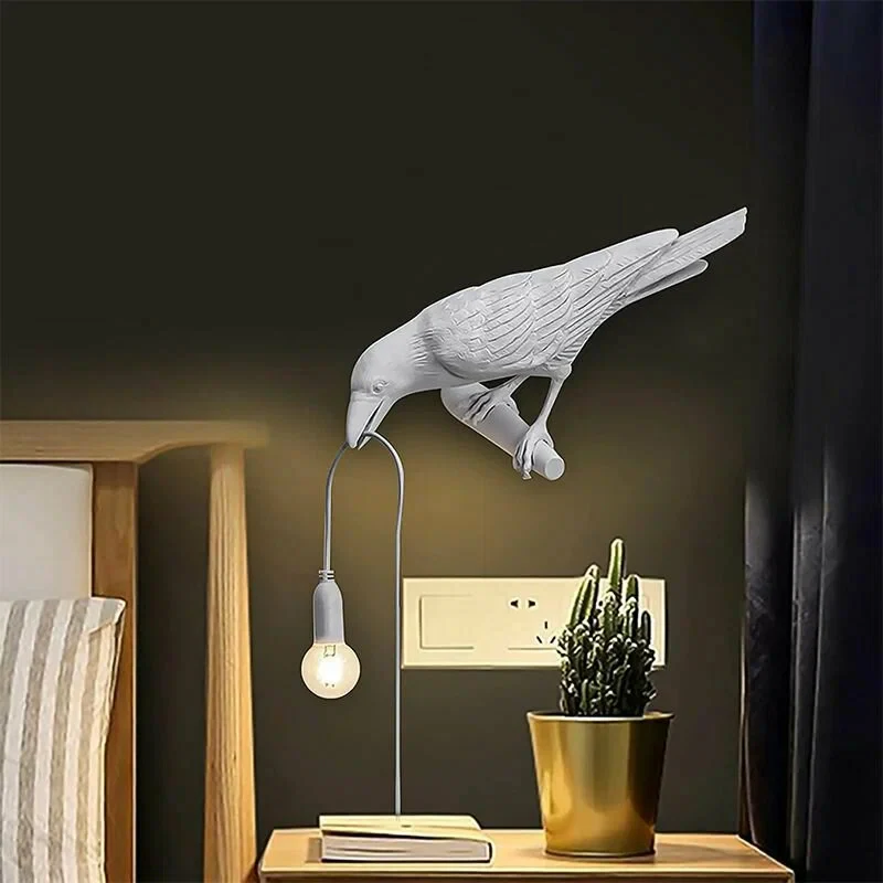 WOMO White/Black Bird Wall Sconce-WM6113 - Image 6