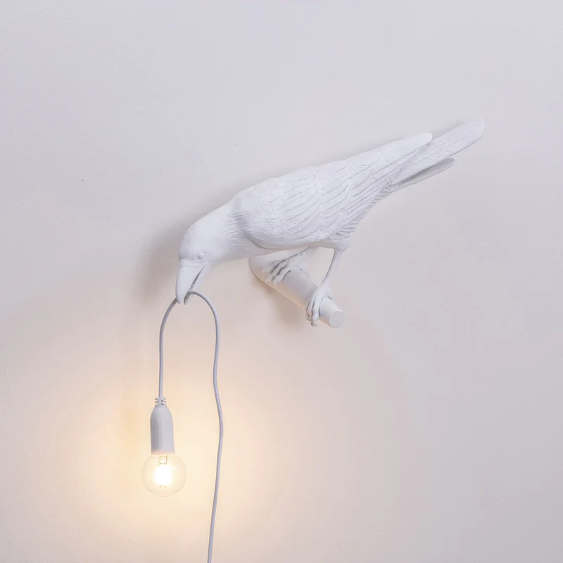 WOMO White/Black Bird Wall Sconce-WM6113 - Image 7