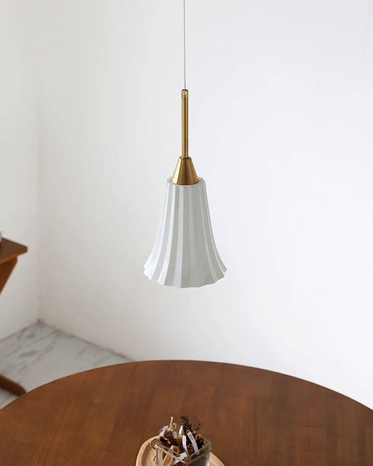WOMO White Ceramic Pendant Light-WM3079 - Image 4