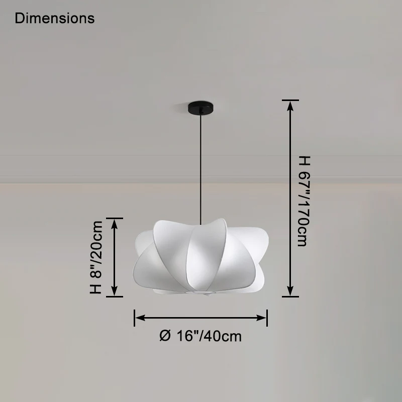 WOMO Silk Pendant Lights-WM2966 - Image 12