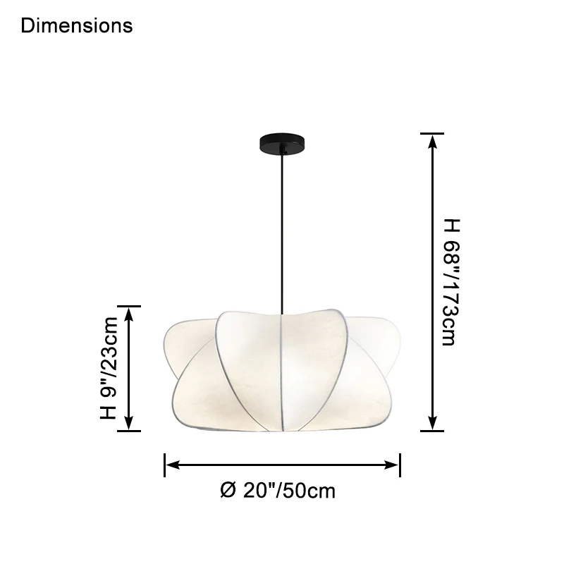 WOMO Silk Pendant Lights-WM2966 - Image 14